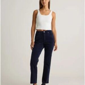 NWT Quince Corduroy Deep Navy Pants Size 4